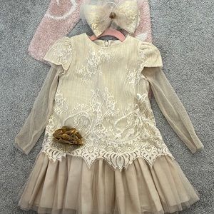 Fancy toddler dress. Size 4-5